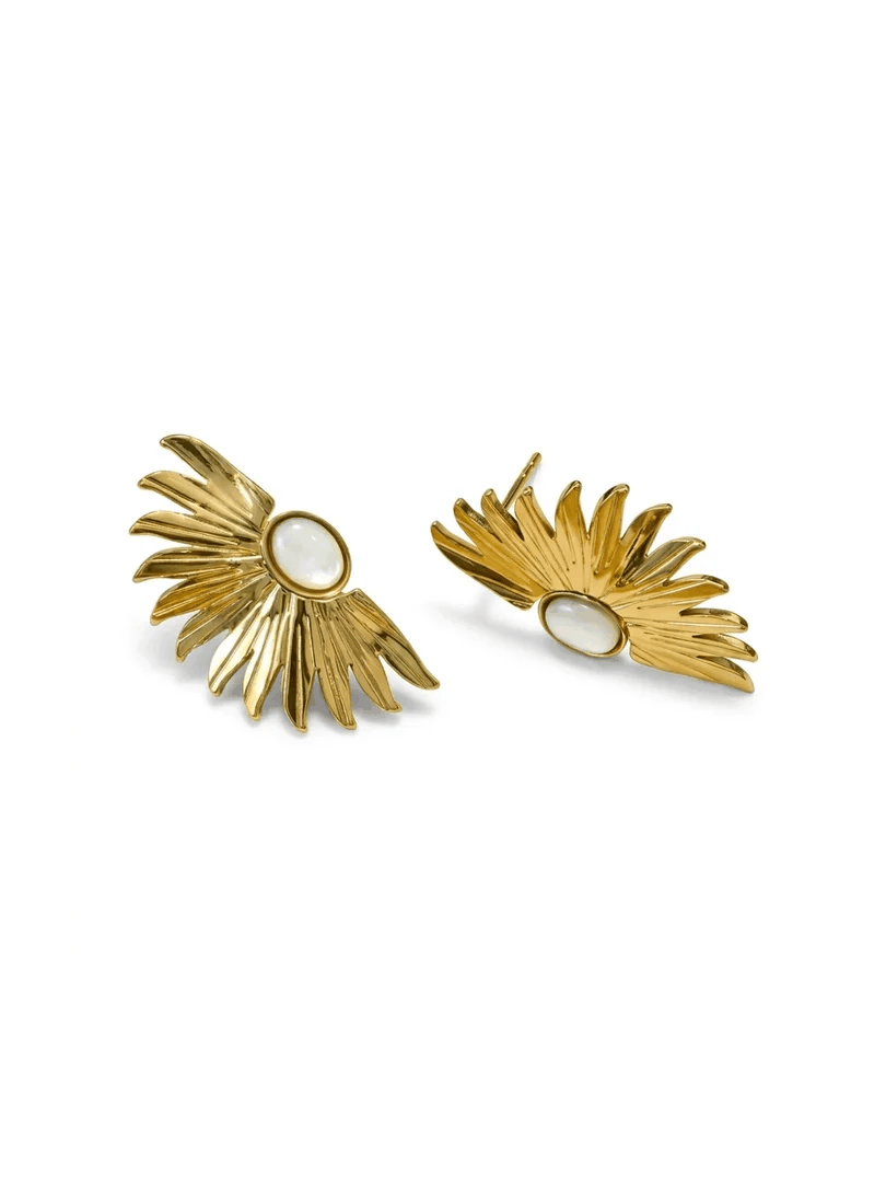 Solara Sunburst Stud Earrings