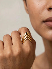 Nova Chevron Shield Ring