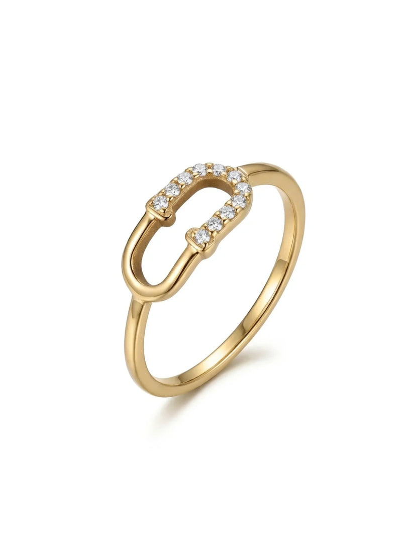 Nova Paperclip Pave Ring