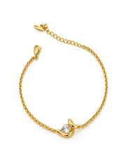 Pear Embrace Solitaire Bracelet