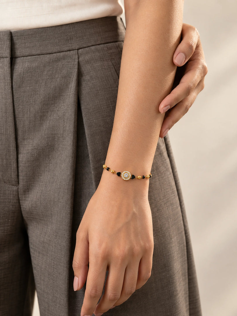 Radiant Halo Mangalsutra Bracelet