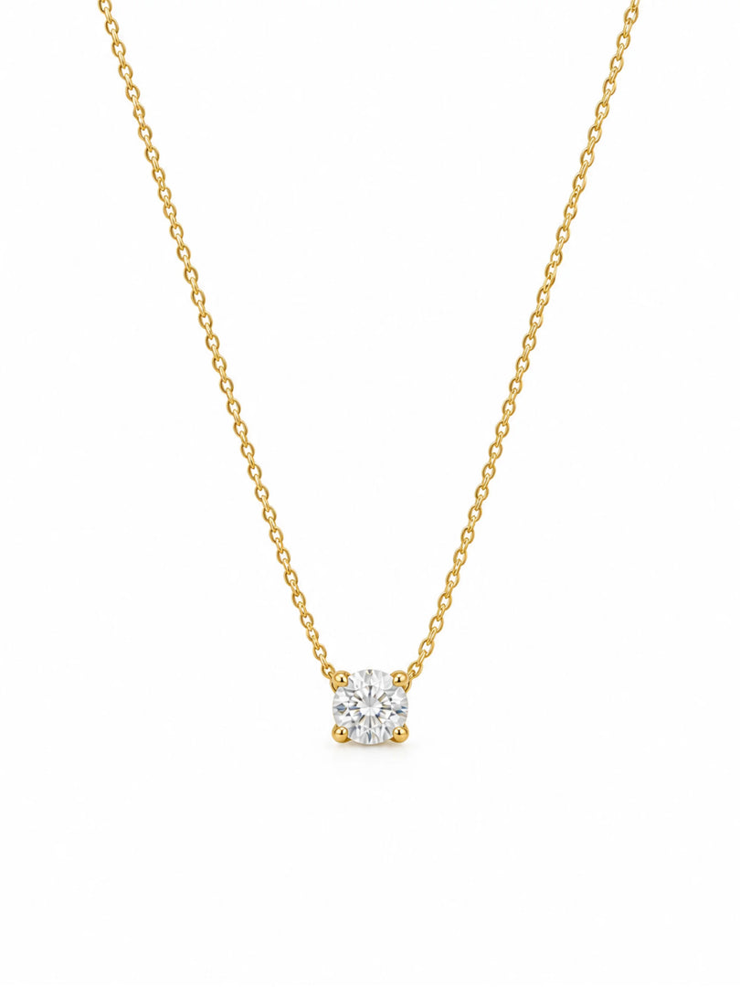 Radiant Solitaire Crystal Necklace