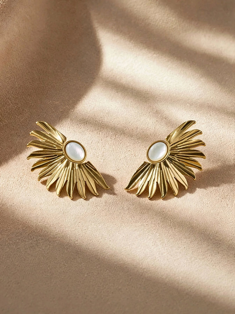 Solara Sunburst Stud Earrings
