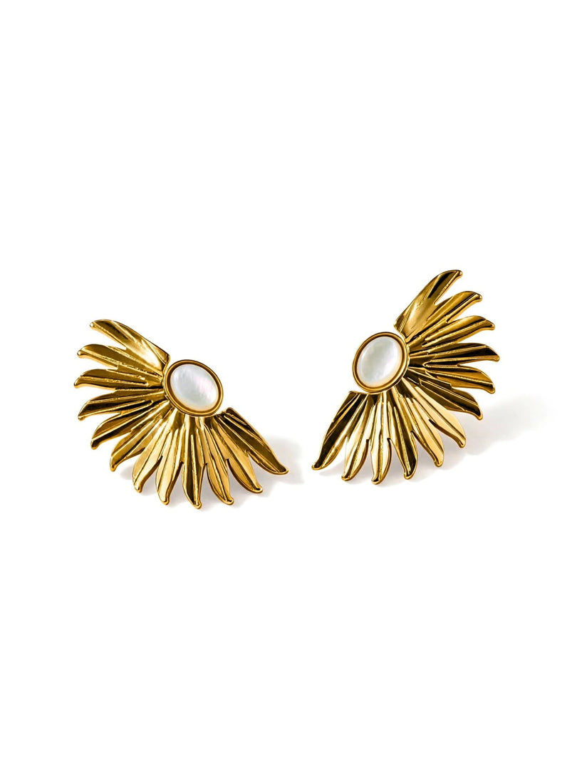 Solara Sunburst Stud Earrings