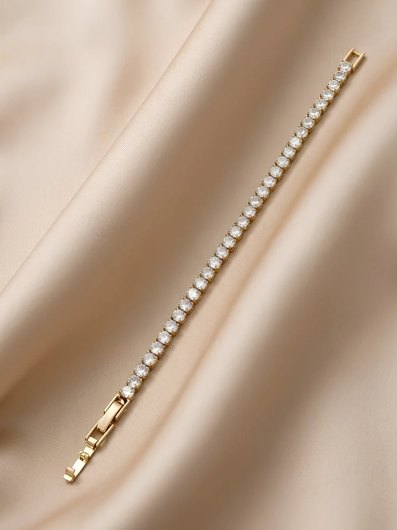 Classic Solitaire Crystal Tennis Bracelet