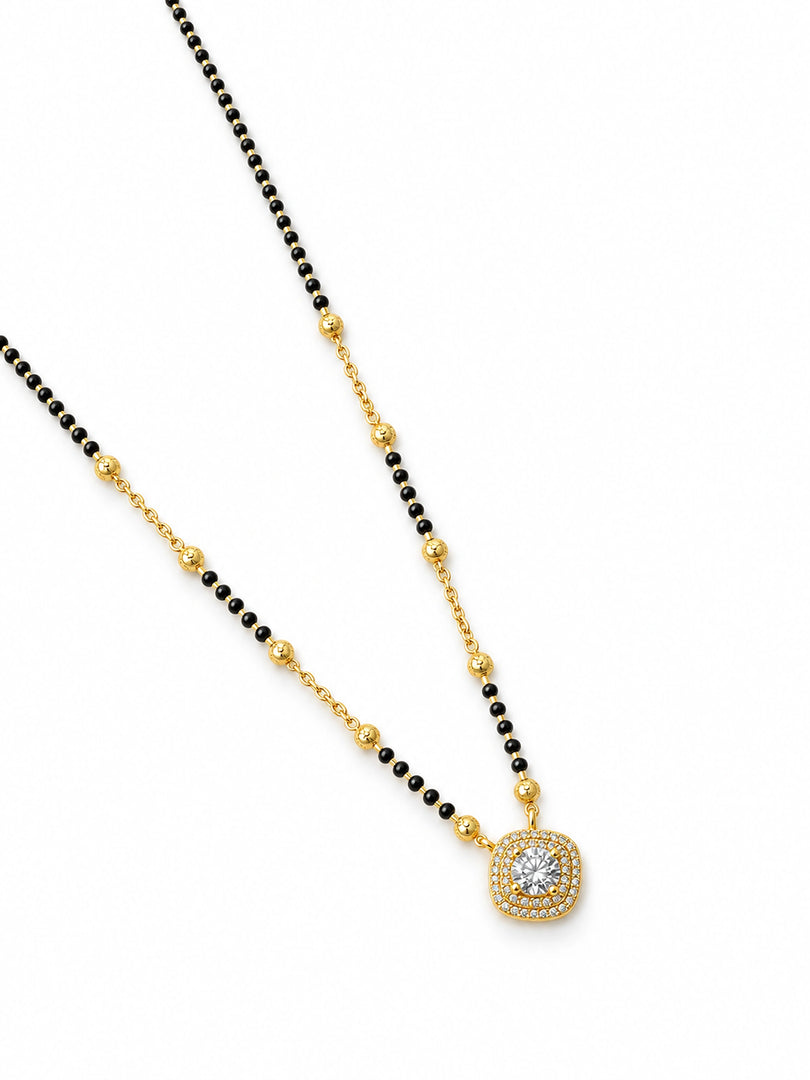 Radiant Solitaire Halo Mangalsutra
