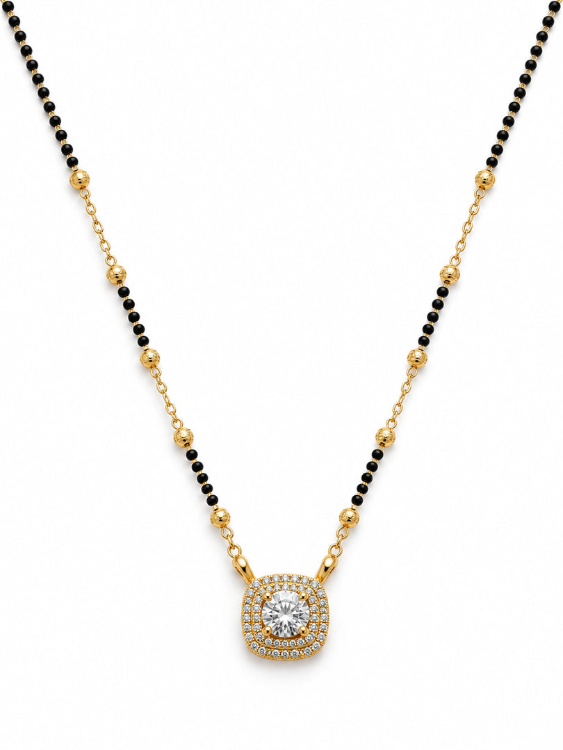 Radiant Solitaire Halo Mangalsutra