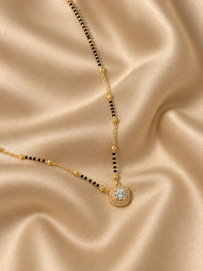 Radiant Solitaire Halo Mangalsutra