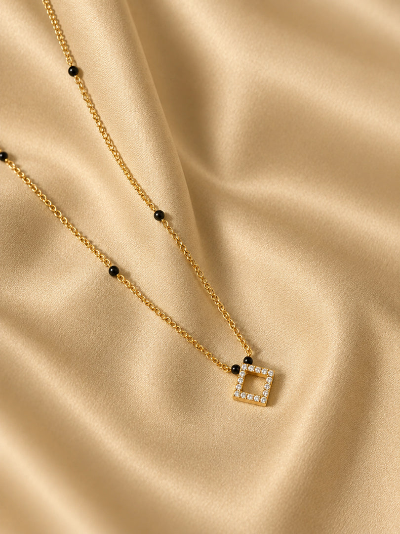 Crystal Square Mangalsutra