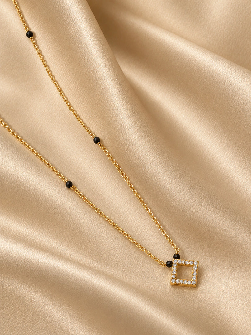 Crystal Square Mangalsutra