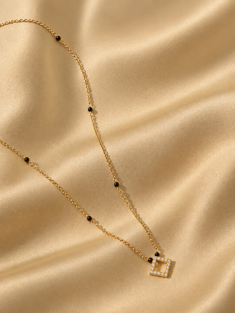 Crystal Square Mangalsutra