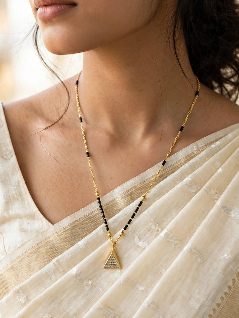 Crystal Triangle Mangalsutra
