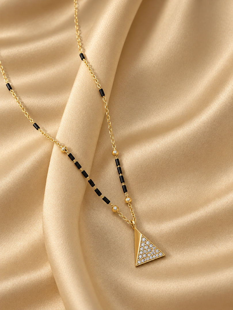 Crystal Triangle Mangalsutra