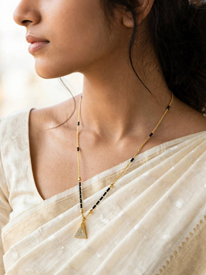 Crystal Triangle Mangalsutra