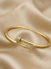 Golden Luxe Nail Cuff Bracelet