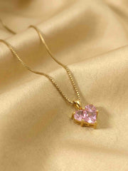 Pink Radiance Heart Necklace