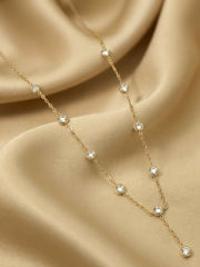 Crystal Station Lariat Necklace