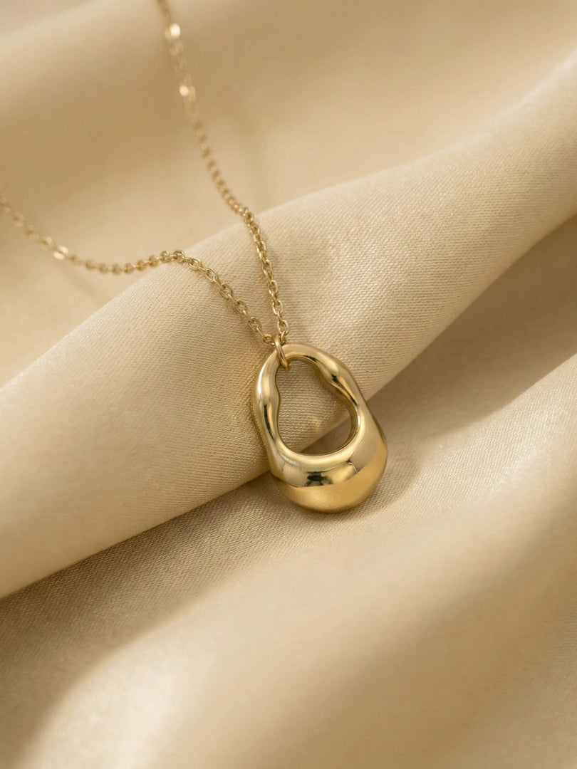Liquid Gold Bean Necklace