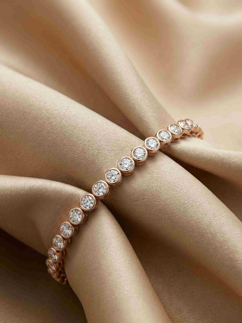 Crystal Cuff Bracelet round tennis