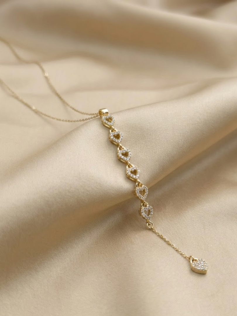Celeste Linked Hearts Necklace
