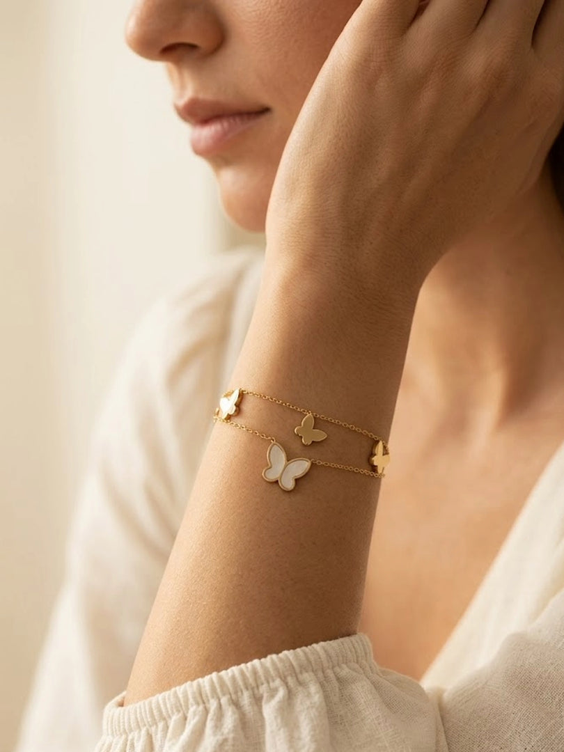 Butterfly Dreamscape Layered Bracelet