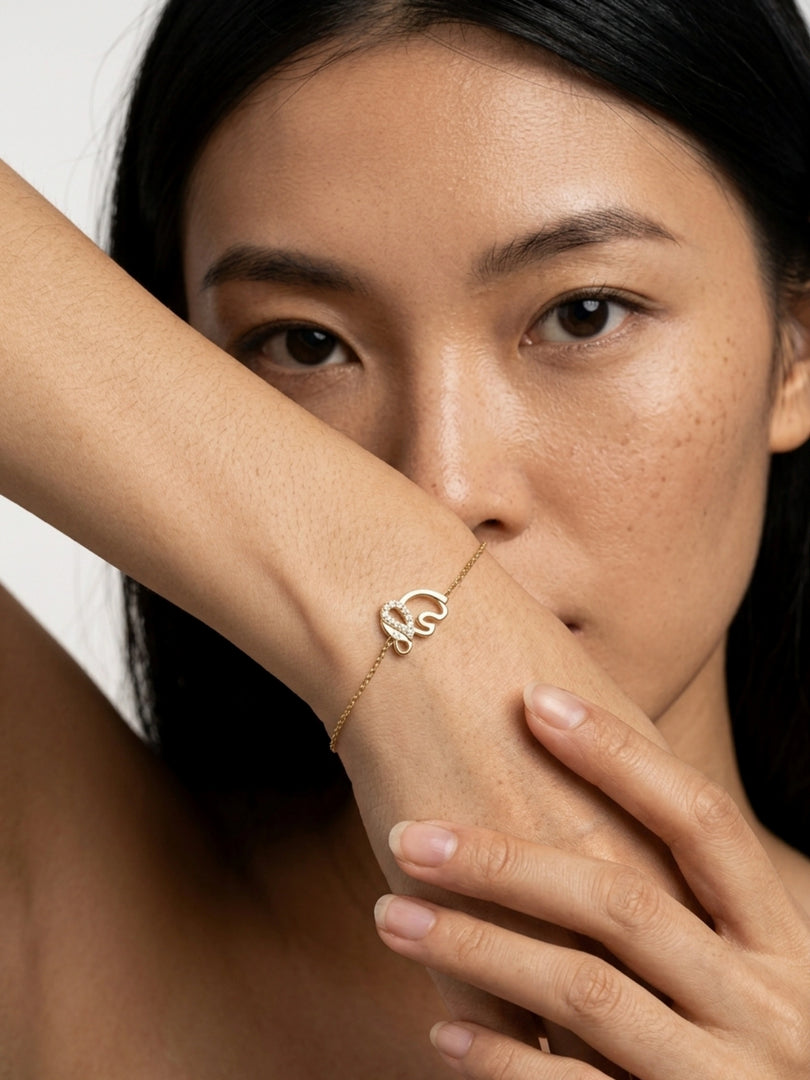 Lucky Elephant Pave Bracelet