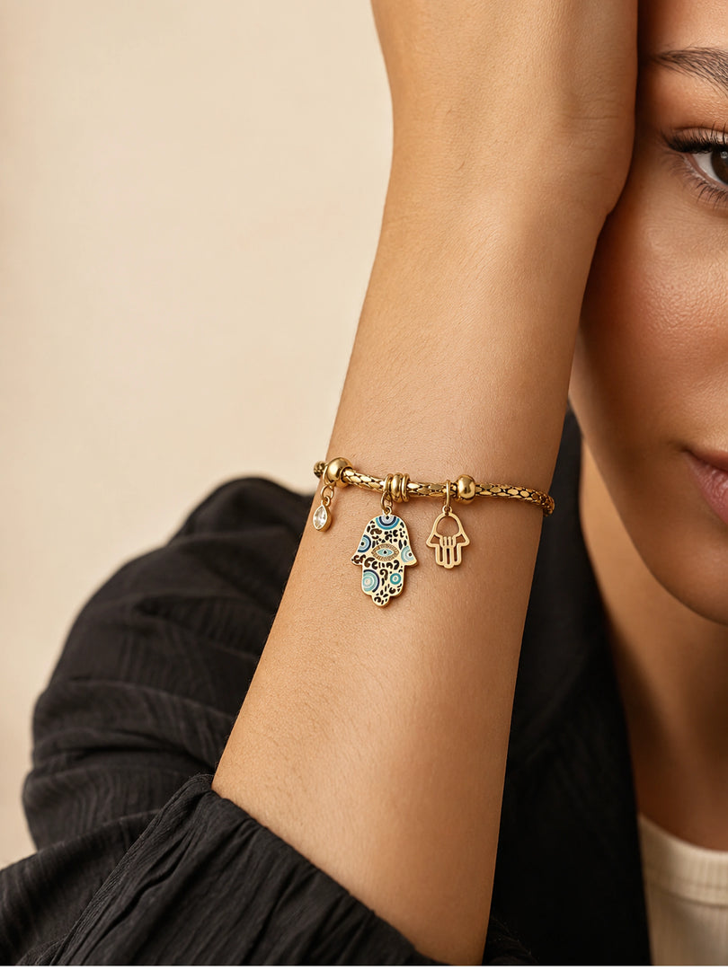 Hamsa Harmony Charm Bracelet