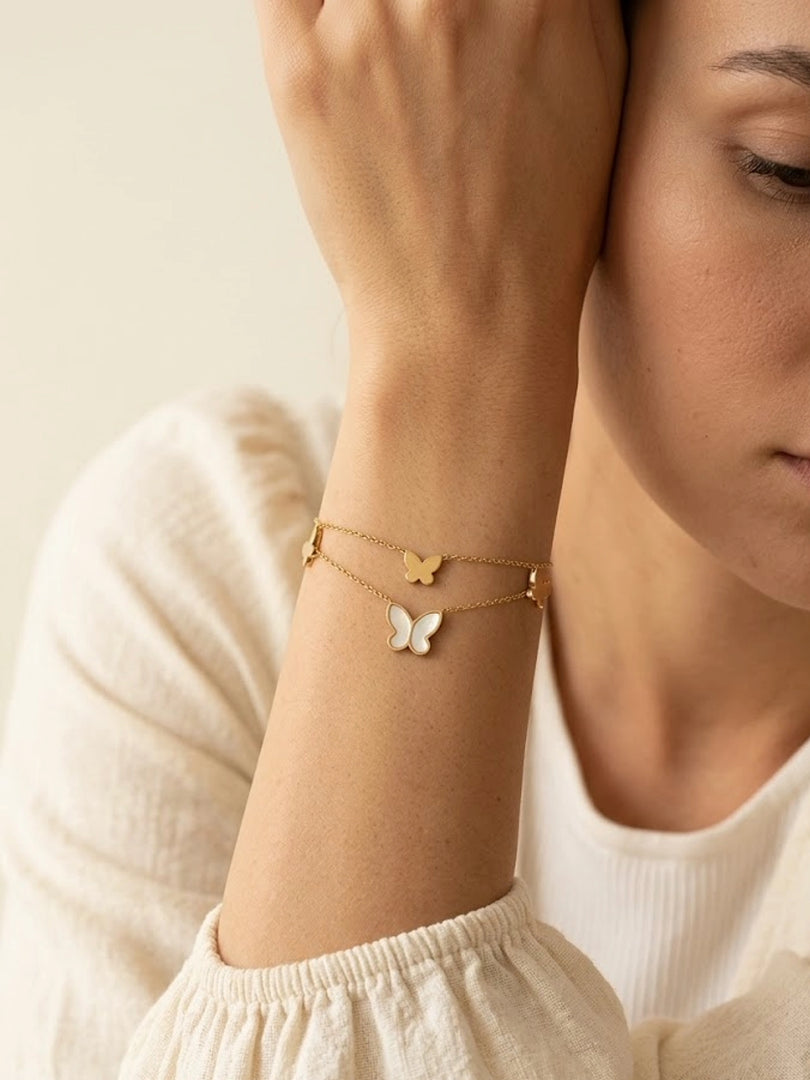 Butterfly Dreamscape Layered Bracelet
