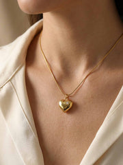 Star-Kissed Puffy Heart Necklace