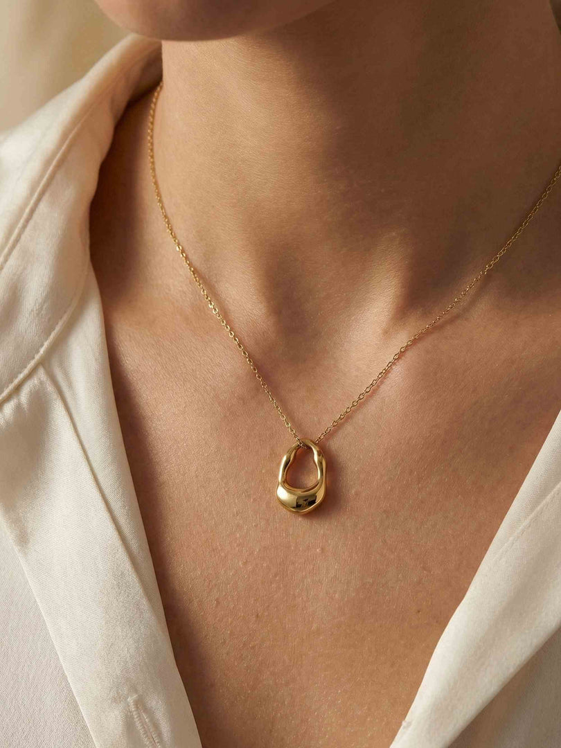 Liquid Gold Bean Necklace