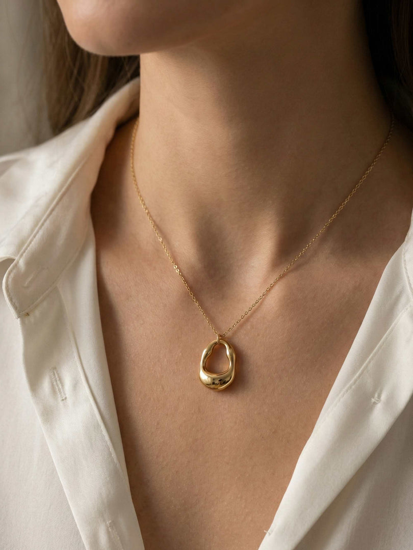 Liquid Gold Bean Necklace