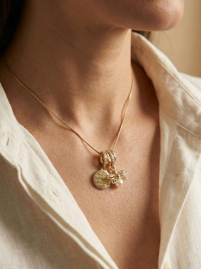 Bee & Coin Layered Necklace