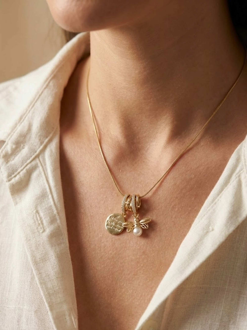 Bee & Coin Layered Necklace