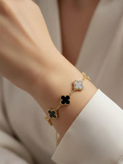 Midnight Clover Station Bracelet