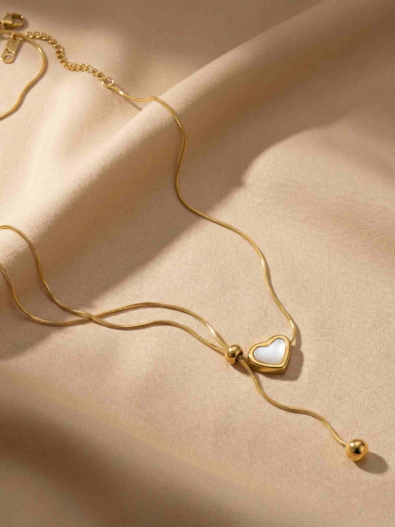 Golden Love Drop Necklace