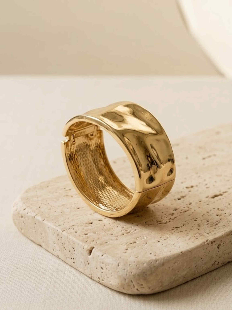 Elysian Hammered Gold Bangle