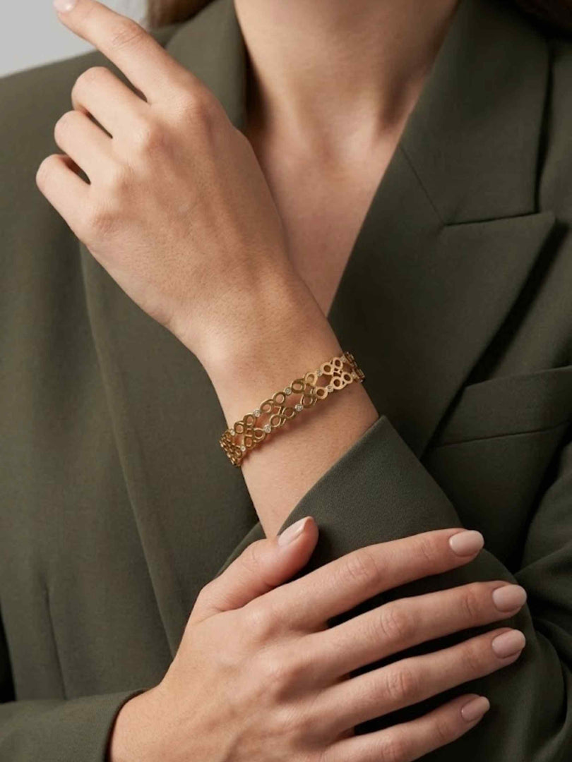 Infinity Crystal Lattice Bangle