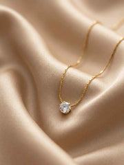 Solitaire Diamond Illusion Necklace