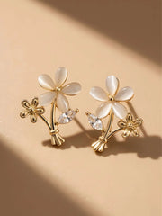 Opal Daisy Bouquet Stud Earrings