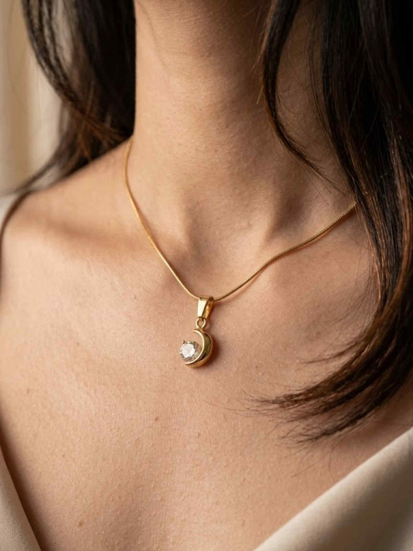 Luna Glow Crystal Pendant Necklace