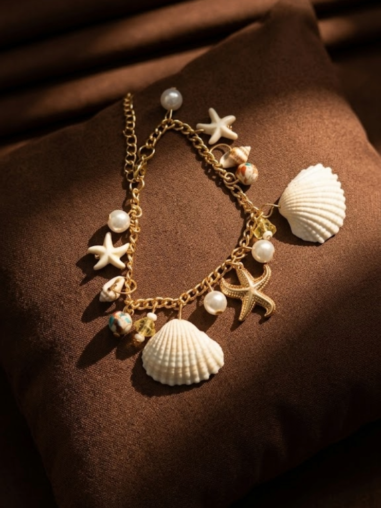 Pearl Tide Ocean Charm Bracelet