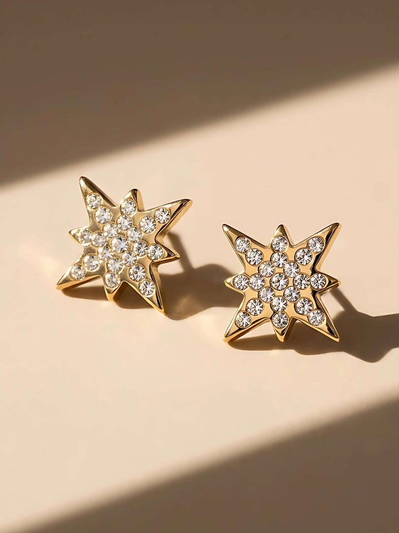 Celestial Star Crystal Stud Earrings