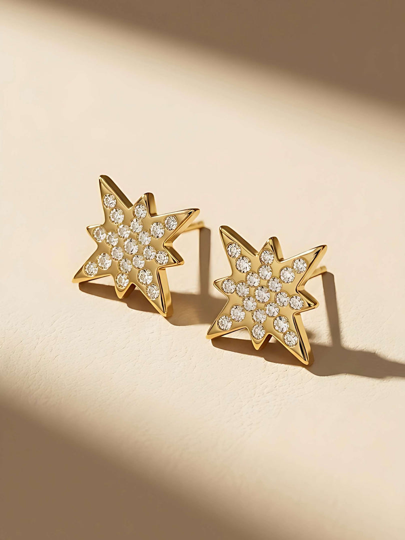 Celestial Star Crystal Stud Earrings