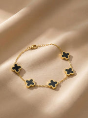 Midnight Clover Station Bracelet