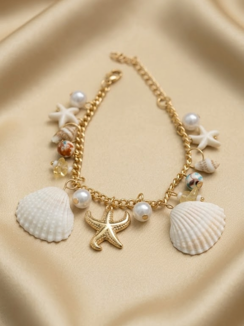 Pearl Tide Ocean Charm Bracelet