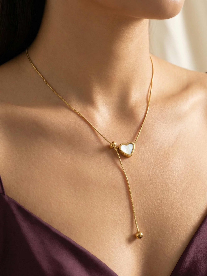 Golden Love Drop Necklace