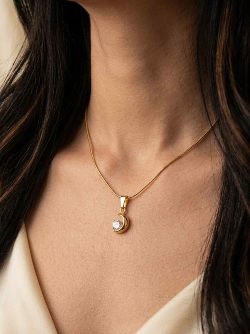 Luna Glow Crystal Pendant Necklace