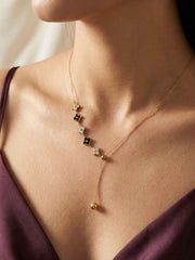 Bella Clover Drop Necklace