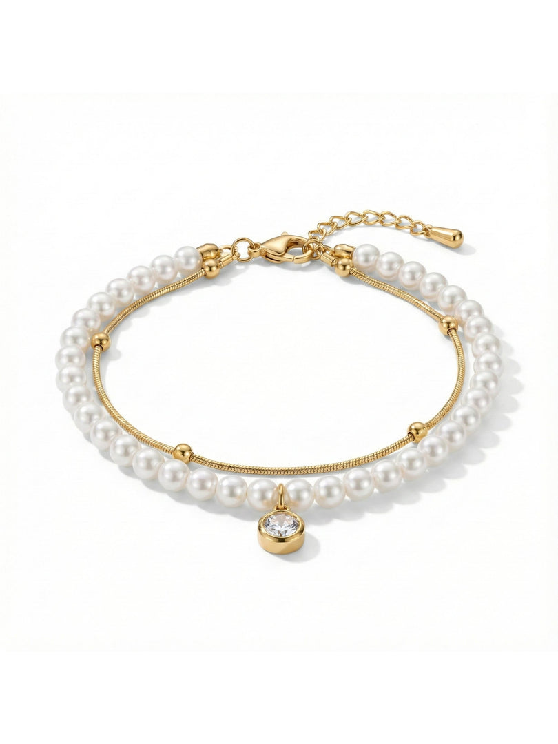 Classic Pearl Fushion Bracelet