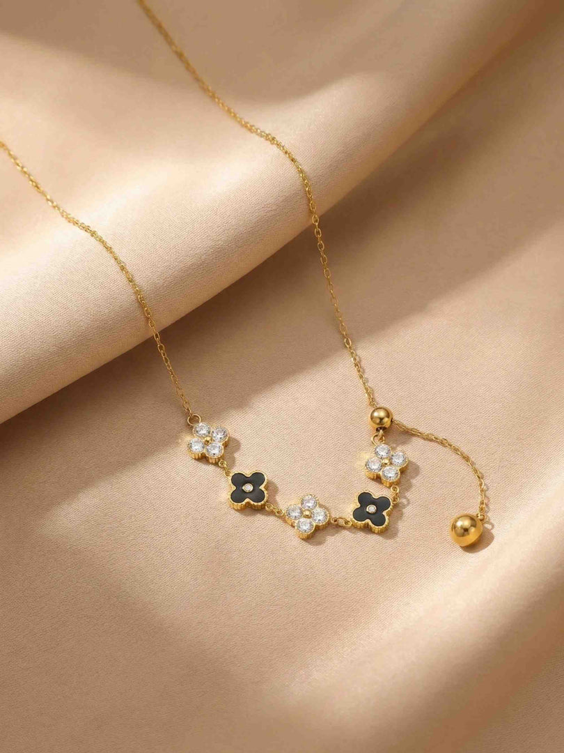 Bella Clover Drop Necklace